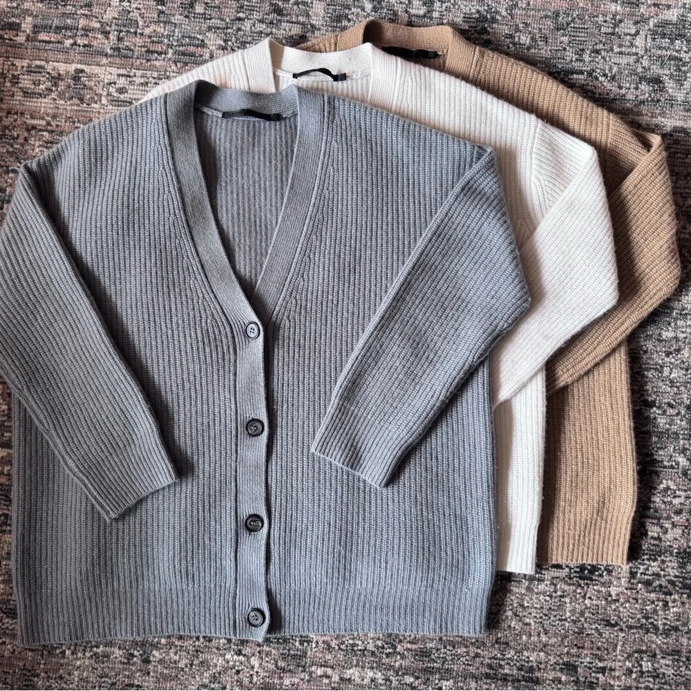 TRADE ONLY DO NOT BUY - Jenni Kayne Cashmere Cocoon Cardigan in Camel XXS - Picture 6 of 7